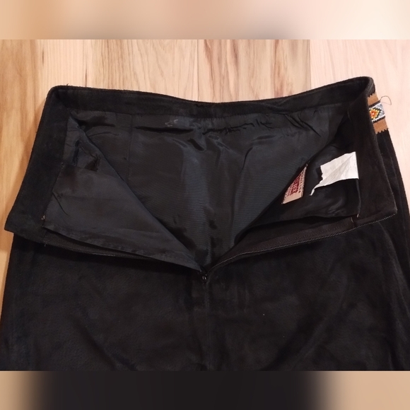 Frontier Collection vintage fringe leather beaded skirt - Picture 8 of 12